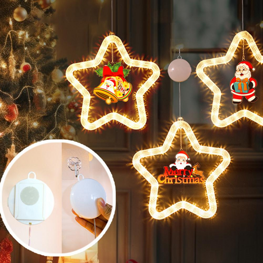 Christmas Pendant Decoration, Star Light Decoration For Window Door For Holiday